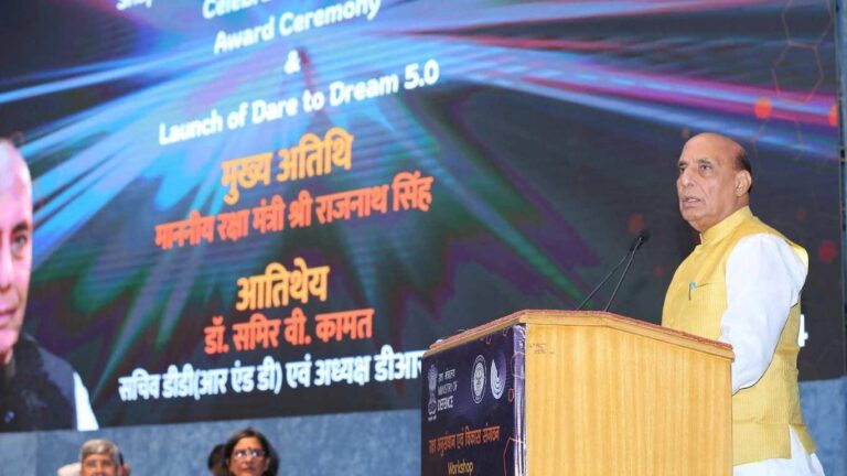 rajnath-singh-urges-private-sector-to-lead-india’s-defence-innovation-at-drdo-workshop