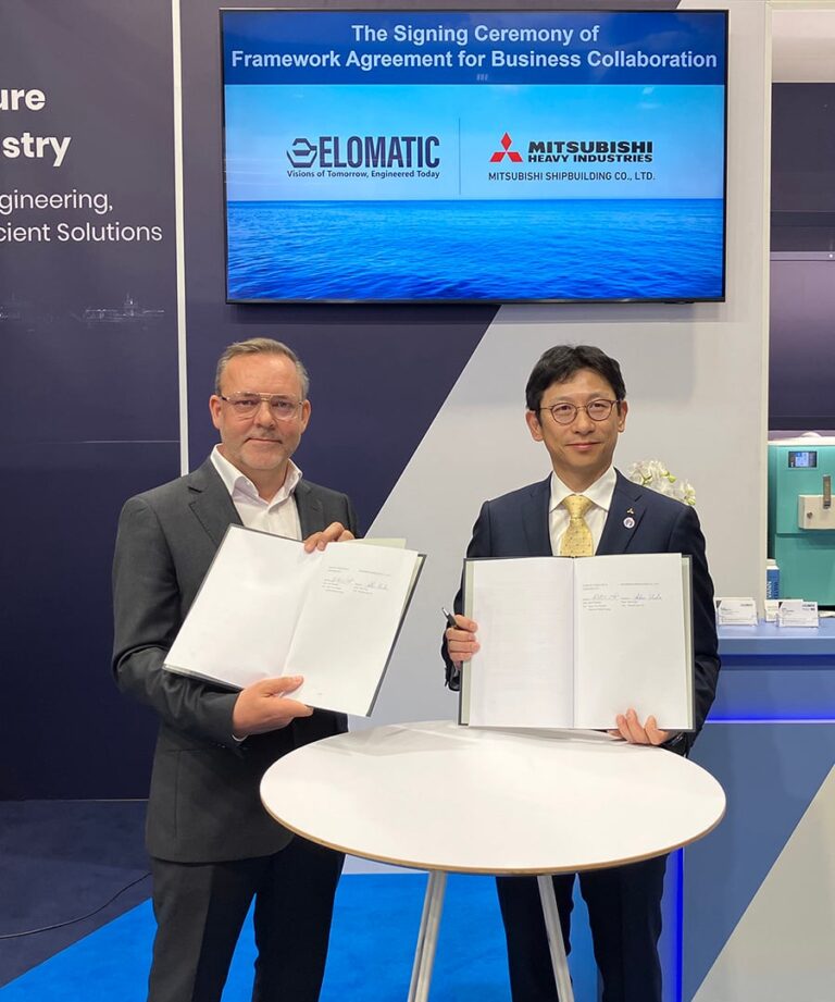 mitsubishi-shipbuilding-signs-framework-agreement-for-business-collaboration-with-elomatic–-initiating-discussions-on-business-collaborations-in-maritime-engineering-field-—